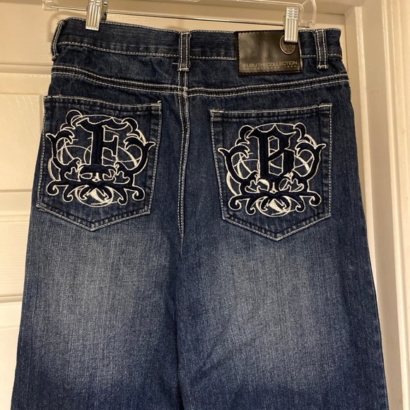 Y2K FUBU The Collection Wide Leg Jeans Unisex Size 18(29x31) - Picture 8 of 10